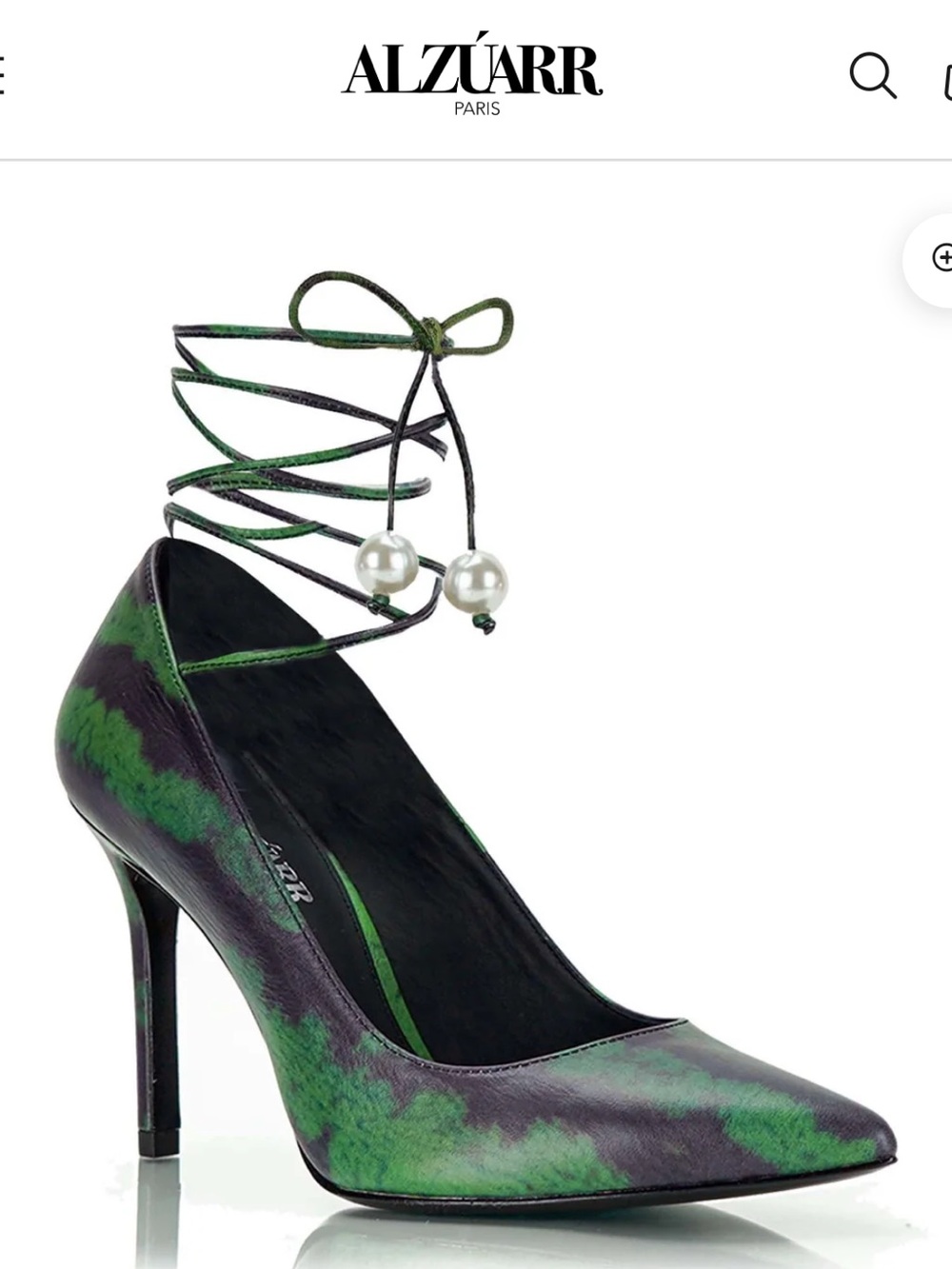 Green ‘Watermelon’ Pointed-Toe Ankle-Tie Pump